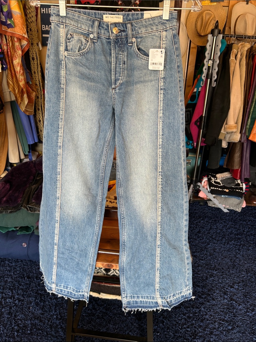 We The Free Wide Leg Jeans with detail in seams